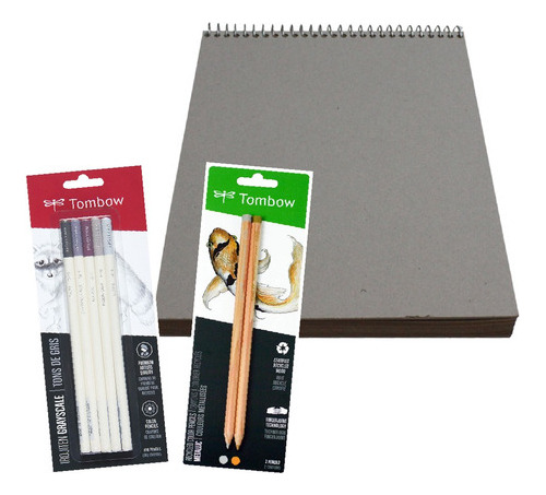 Lápices De Colores Tombow Irojiten + Croquera Kraft