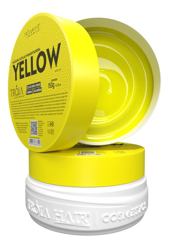  Máscara Pigmentante Troia Colors 150g - Tonalizante Yellow Tom Yellow/Amarelo