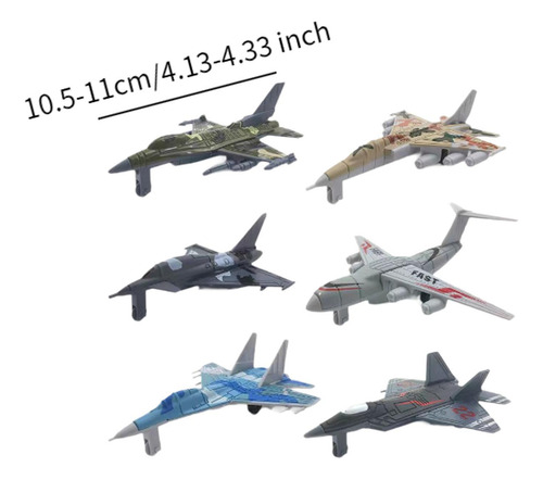 6 Piezas De Aviones De De Aleación, Simulación De