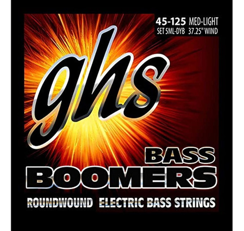 Ghs 5 Cuerdas Mldyb Bass Boomers Redondeado Largo Escala Med