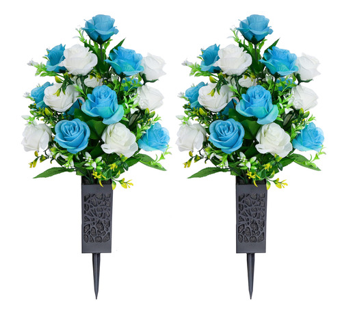 Lvxinli 2 Juegos De Flores Artificiales De Cementerio, Flore