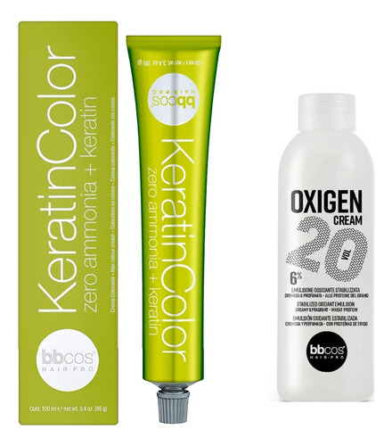 Tintura Keratincolor Sin Amoniaco Bbcos 7/66 100ml Oxidante