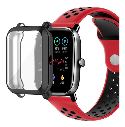 Correa Transpirable + Case + Mica Para El Amazfit Gts 2 Mini