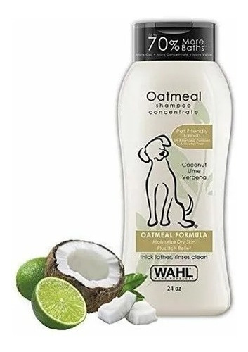 Shampoo Wahl Avena Perros, Abundante Espuma, Fácil Enjuague