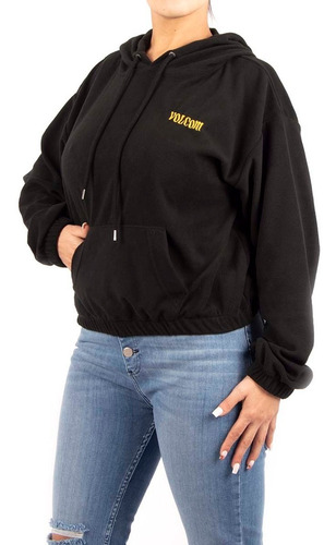 Imagen 2 de 4 de Buzo Volcom The Nub Negro Mujer