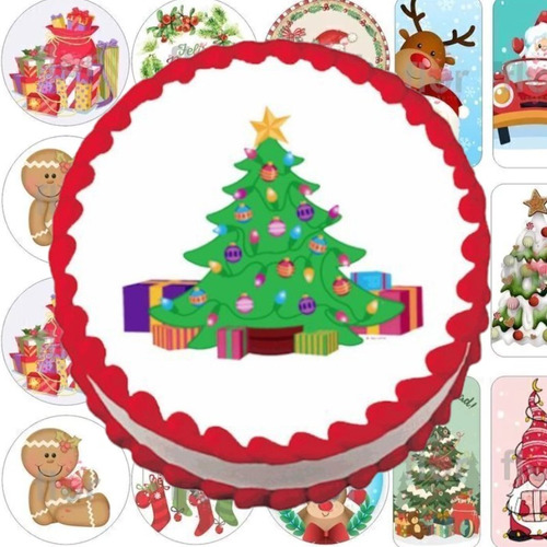 Lamina Comestible Papel De Arroz Navidad M2 Galletas Cookie