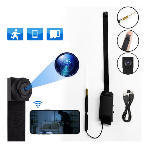 Mini Camara Espia Wifi Inalambrica Mpow, Camara De Vigilancia Oculta Para Casa O Negocio Sensor De Movimiento, Alertas, Vigila Desde Tu Celular, Bateria Recargable Full Hd