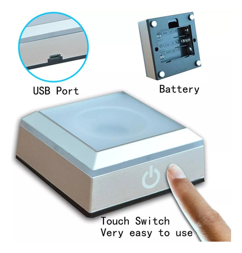 Yougifts Bola De Cristal 3d Luna Con Led Colorido