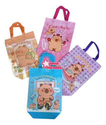 24 Bolsas Dulcero Capibara Ecológica Reutilizable Surtido Capibara