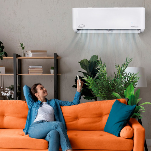 Aire Acondicionado Evans Minisplit 1.5t 220v Hiplusd S12 F/c Color Blanco