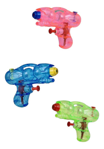 36 Pistola Lanzador Mini #11cms Transpar 100ml Alcance 7mts