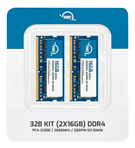 Owc 32gb (2x16gb) Ddr4 2666mhz Pc4-21300 Cl19 2rx8 So-dimm