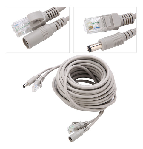 Cabo Cctv Ethernet 10m Rj45+dc Para Câmeras Ip