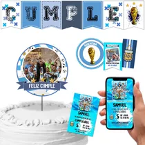 Comprar Kit Imprimible Cumple + Candy Editable - Argentina Campeón