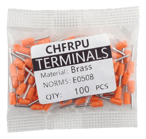 Naranjo 0,5mm2 8/14mm 100-unid Awg22 Ferrules Terminal Aisla