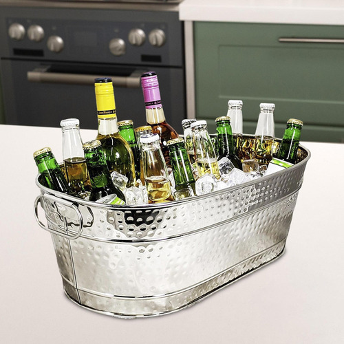 Cubo De Hielo Galvanizado, Soporte For Hielo, Cubo De Vino