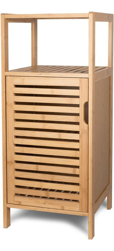 Purbambo - Gabinete De Almacenamiento De Bambú De Baño Mueble Natural