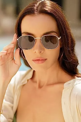 SOJOS Gafas de sol cuadradas de moda para mujer, lentes de protección UV  para mujer, gafas de sol SJ2196