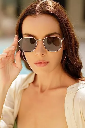 SOJOS Gafas de sol cuadradas de moda para mujer, lentes de protección UV  para mujer, gafas de sol SJ2196