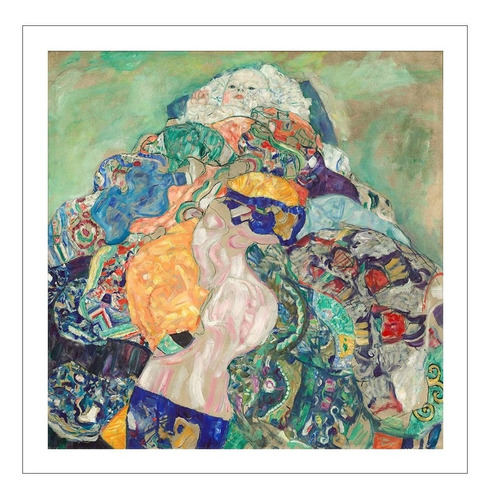 Lamina Fine Art Bebe Cuna Gustav Klimt 50x50 Myc