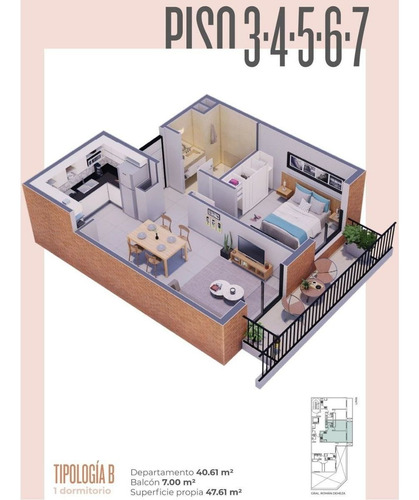 Imagen 2 de 14 de Vendo Departamentos 1 Dorm B° General Paz