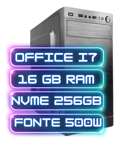 Cpu Office Intel Core I7-6700 3.4ghz Nvme 256gb 16gb 500w 256 Gb 64 Gb Gforce Gt 730 4gb