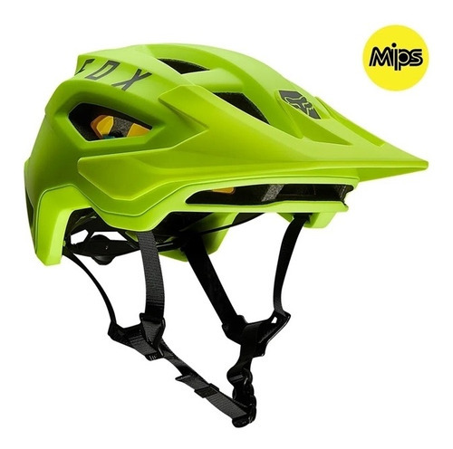 Capacete Ciclismo Bike Fox Speedframe Mips Amarelo Fluor Tamanho P