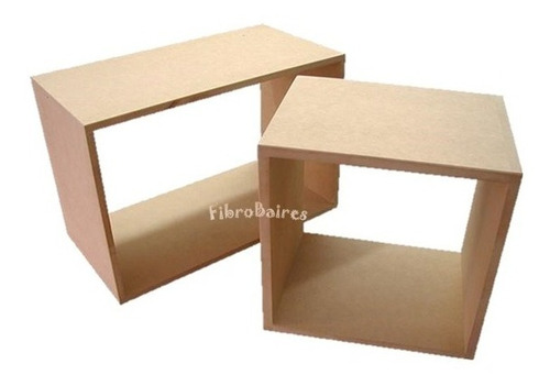 Cubo S/fondo En Fibrofacil 45x45x20 Organizador - Decoración