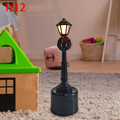 4 Farola En Miniatura Modelo 1:12, Adorno Para Exterior,