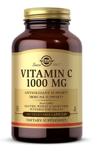 Solgar Vitamina C 100 Capsulas - U - Unidad a $2580