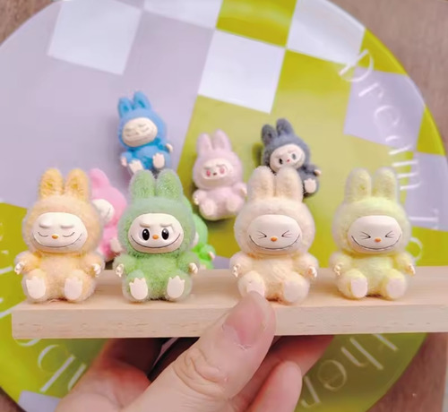 Labubu Monster Macaron Have A Seat Nuevo 5 Pcs 5cm