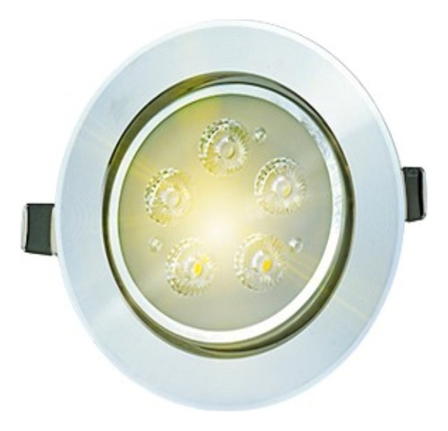 Plafon Led Calido Spot Dirigible Empotrado 5 Watts 15 Piezas Color Blanco