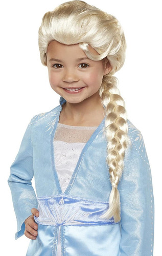 Peluca Elsa Disney Frozen 2 50.8 Cm Con Trenza Para Niñas