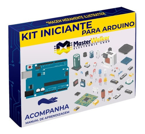Kit Iniciante Básico Brinde Manual Para Arduino Uno R3 Mega