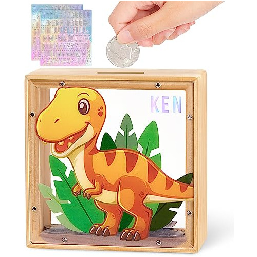 Hucha De Dinosaurio De Madera Niños, Hucha De Cerdito ...