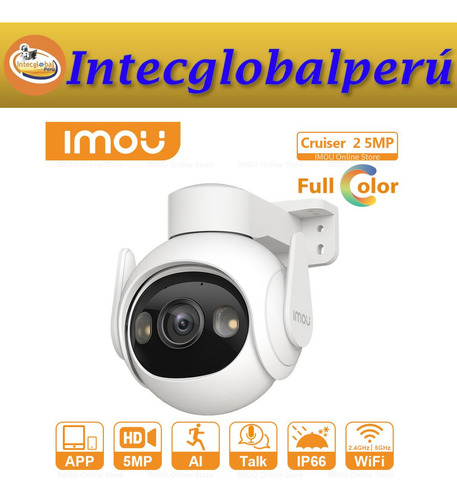 Cámara Ip Imou Cruiser 2 5mp Gs7en 3k H.265 Ip66 - Blanco