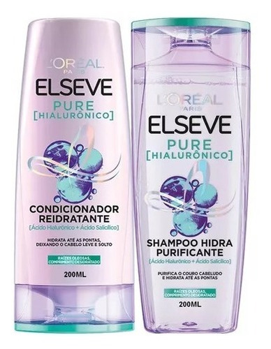 Kit Shampoo + Condicionador Loreal Elseve Pure Hialurônico
