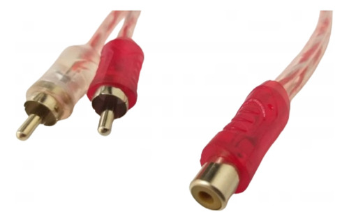 Cabo Coaxial Y Rca 2 Macho 1 Femea Blindado Flexivel Som