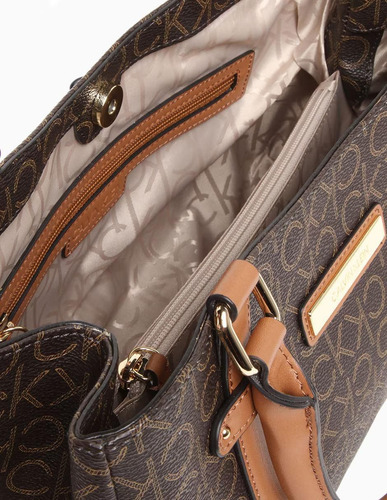 Bolsa Satchel Calvin Klein Cafe Casual Elegante