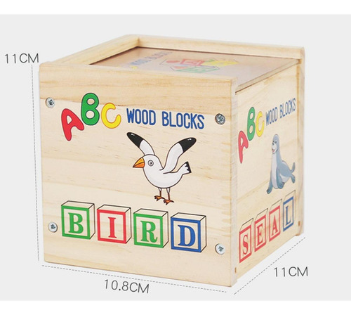27 Uds. Bloques Del Alfabeto De Madera Abc, Bloques De