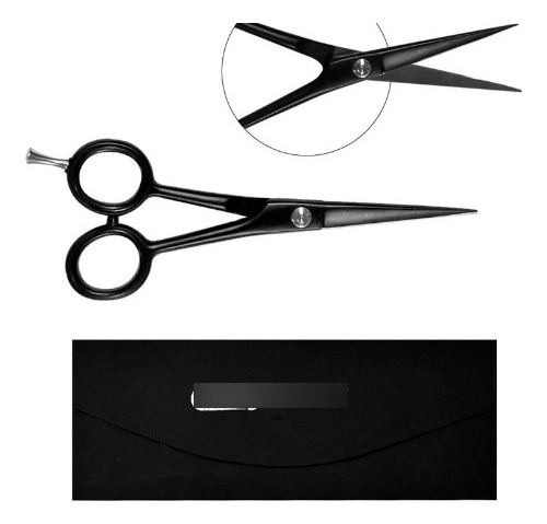 Tijera De Corte Filo Navaja 5.5  Black Satin E1001 Stylecut