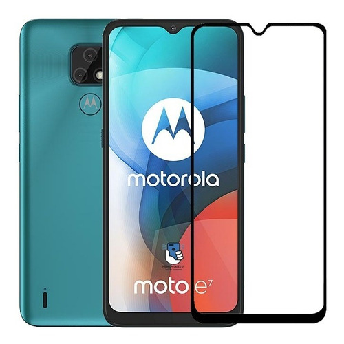 Vidrio Templado Para Motorola E7 Cubre Y Pega Toda La Pant