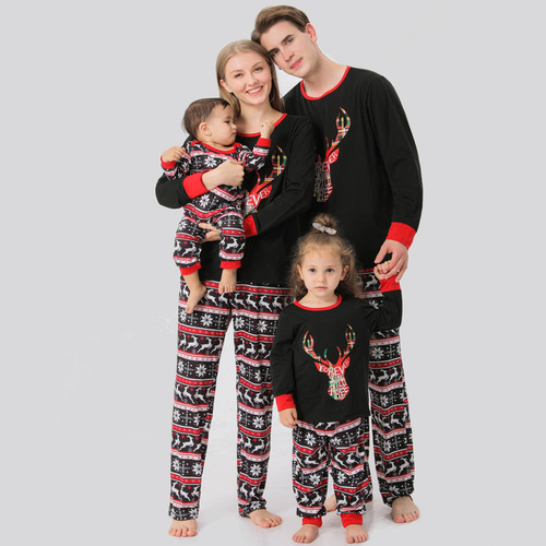 Traje De Pijama Familiar Con Estampado Navideño Para Niño, M