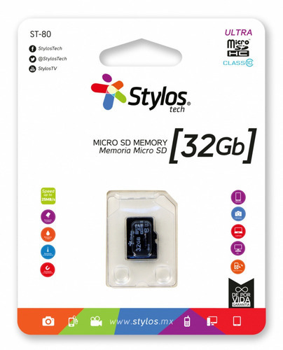 Sd Cabo Auxiliar Microsd 32gb Con Adaptador Sd