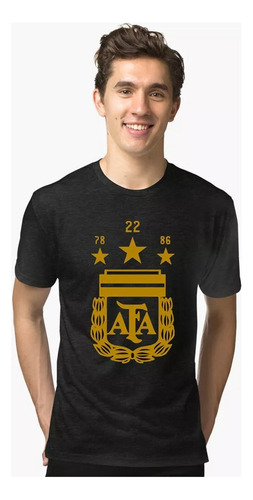 Remera Argentina Campeon 3 Estrellas -  - A08 Infantil