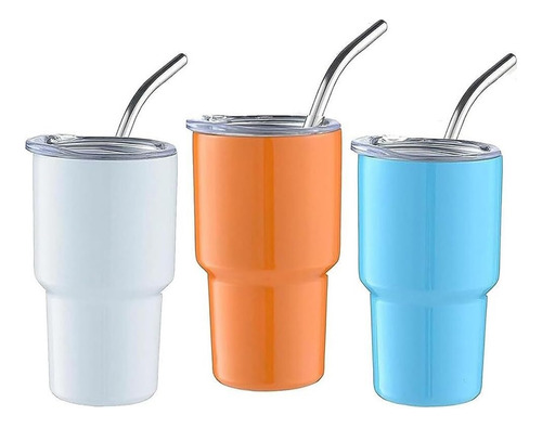 Juego De 3 Mini Tazas De Vidrio De Chupito De Doble Pared