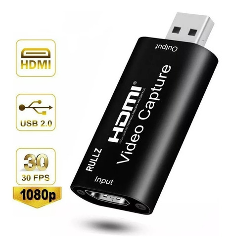 Capturadora De Video Streaming Fhd Hd 1080 Hdmi 4k Usb 2.0