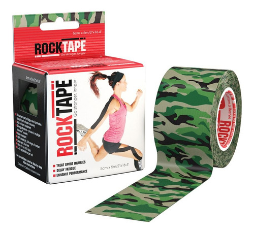 Rocktape, Camuflaje Verde, 2 X 16.4 Pies (16.4 X 16.4 ft)