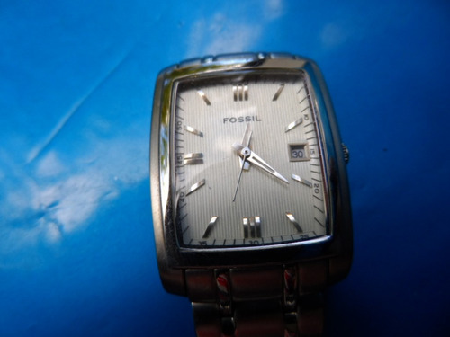 Relógio Fossil Calendário Pr 5327 Japan Caixa Metal Cromado
