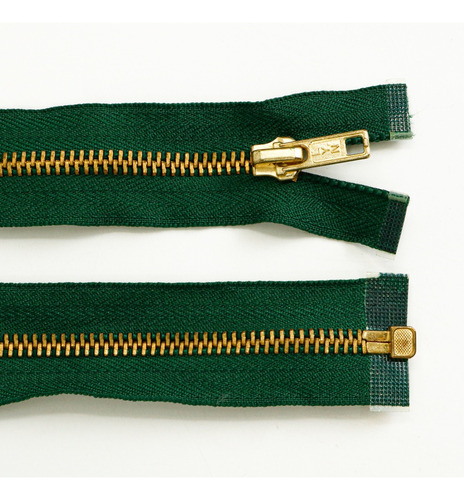 Cierre De Metal Bronce Desmontable 25cm Paquete X5 U. Verde Botella 137